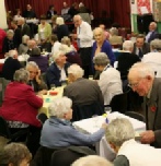 Audience having supper after the concert