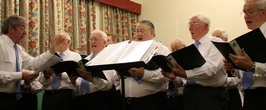 Bass section of the Llanfair Singers